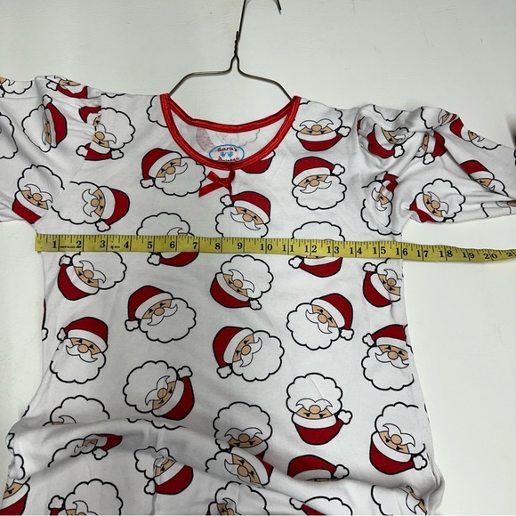Sara’s prints Santa’s face print girls pajamas dress size 12 - Picture 4 of 7